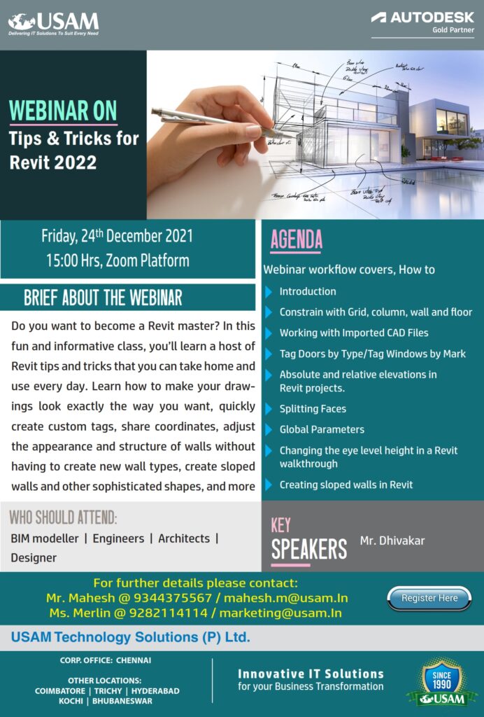 Webinar on Tips & Tricks for Revit 2022