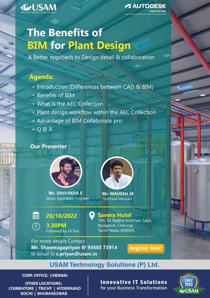 Seminar on the benefits of BIM for Plant Design from USAM - USAM
